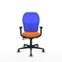 PIQUERAS Y CRESPO Silla de oficina Jorquera Naranja y Azul