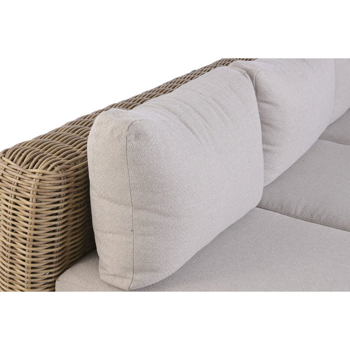DKD Home Decor Set de Sofá Esquinero de Ratán Sintético 243x259x69 cm