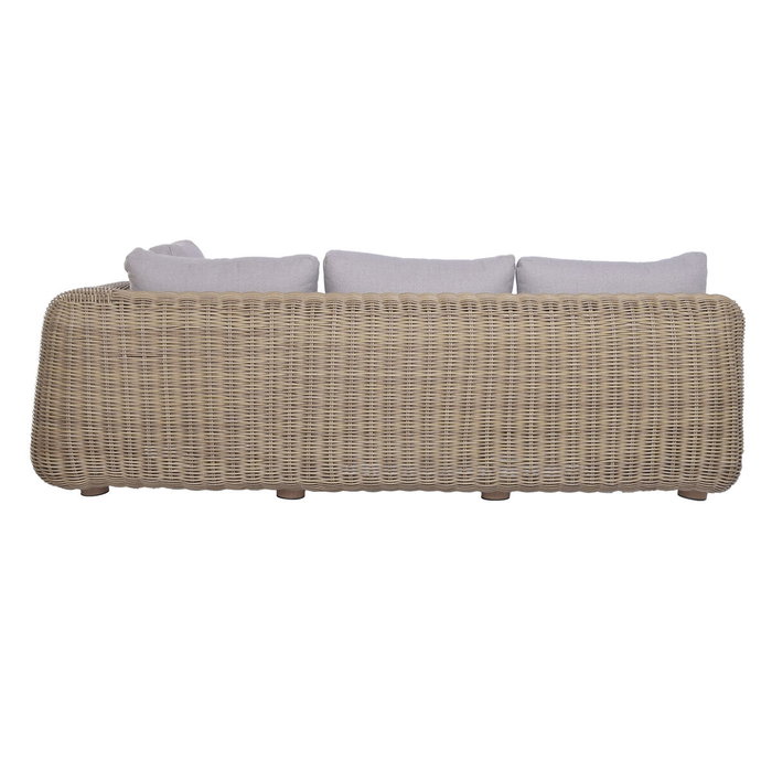 DKD Home Decor Set de Sofá Esquinero de Ratán Sintético 243x259x69 cm