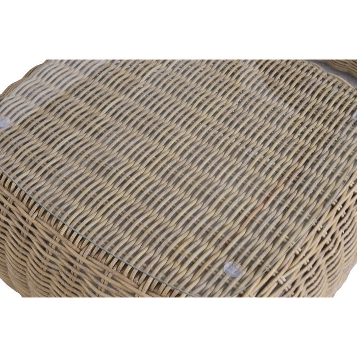 DKD Home Decor Set de Sofá Esquinero de Ratán Sintético 243x259x69 cm