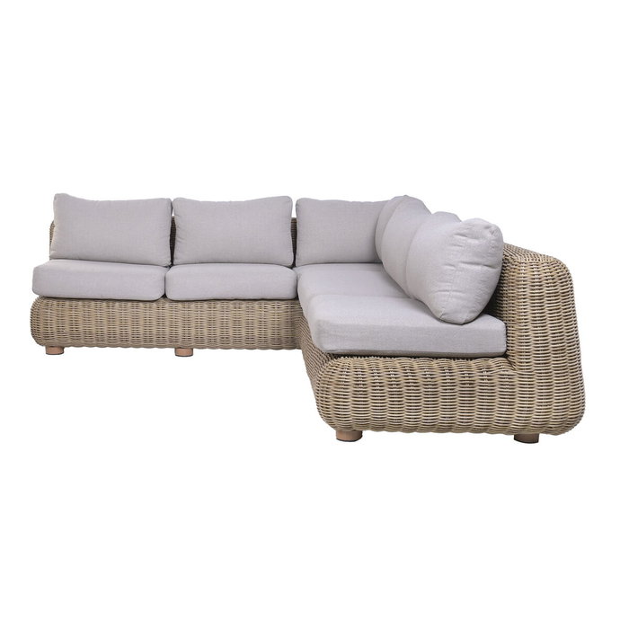 DKD Home Decor Set de Sofá Esquinero de Ratán Sintético 243x259x69 cm