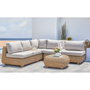 DKD Home Decor Set de Sofá Esquinero de Ratán Sintético 243x259x69 cm