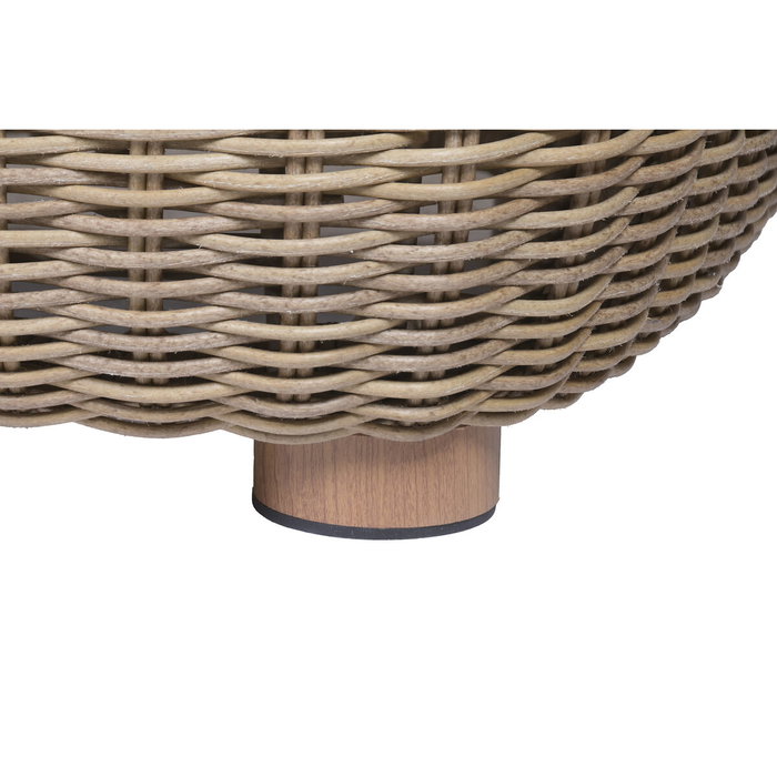 DKD Home Decor Set de Sofá Esquinero de Ratán Sintético 243x259x69 cm