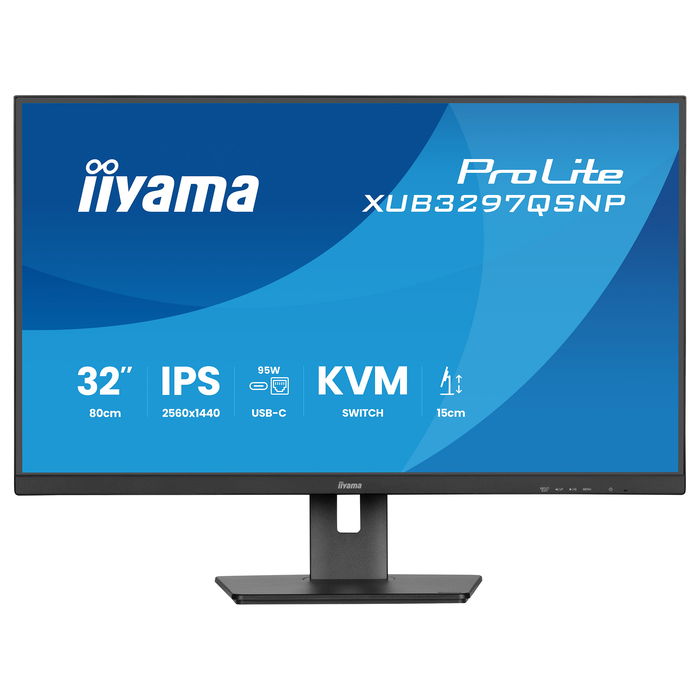 IIYAMA XUB3297QSNP-B1 81,3 cm (32") 2560x1440 Quad HD IPS 350cd/m² 1ms USB-C 95W DP KVM 4xUSB 2xAltavoces