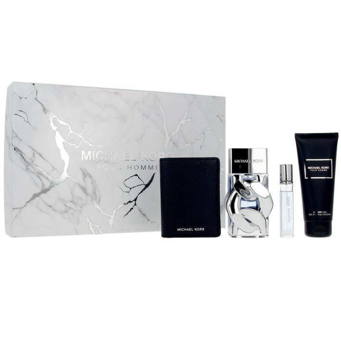Michael Kors POUR HOMME ESTUCHE 4 pz - Fragancia Masculina Eau de Parfum 100 ml + Gel Ducha 100 ml + Bálsamo Afeitado 100 ml + Cartera