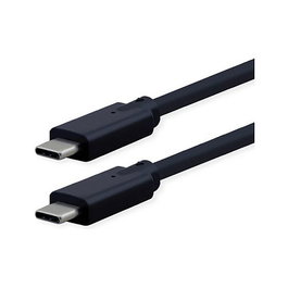 ROLINE 11.02.9076-10 Cable USB 3.2 Gen 2x2 USB C a USB C 20 Gbps 1 m Negro
