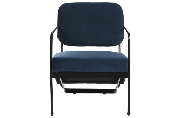 DKD Home Decor Butaca Azul Negro 72 x 71 x 55.5 cm
