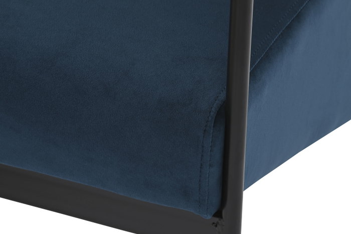 DKD Home Decor Butaca Azul Negro 72 x 71 x 55.5 cm