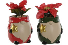 DKD Home Decor Planta Dolomite PP con Gnomos, Surtido de 2