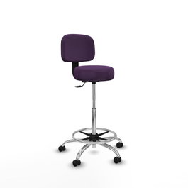 PIQUERAS Y CRESPO Taburete Llanos CL Bali morado con base cromada