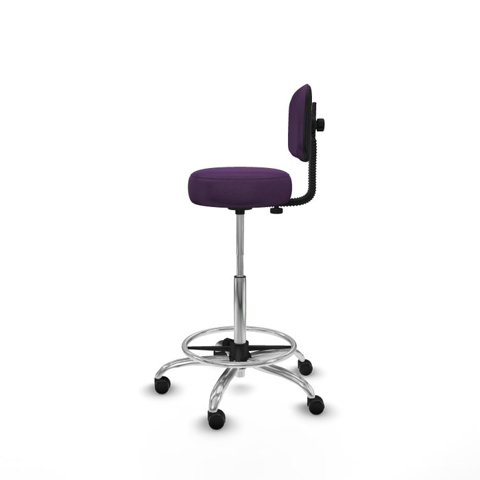 PIQUERAS Y CRESPO Taburete Llanos CL Bali morado con base cromada