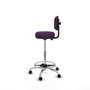 PIQUERAS Y CRESPO Taburete Llanos CL Bali morado con base cromada