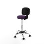 PIQUERAS Y CRESPO Taburete Llanos CL Bali morado con base cromada