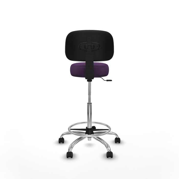 PIQUERAS Y CRESPO Taburete Llanos CL Bali morado con base cromada