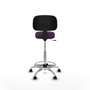 PIQUERAS Y CRESPO Taburete Llanos CL Bali morado con base cromada