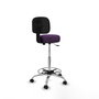 PIQUERAS Y CRESPO Taburete Llanos CL Bali morado con base cromada