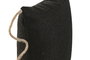 DKD Home Decor Cojín de Yute y Poliéster Negro con Cuerda