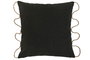 DKD Home Decor Cojín de Yute y Poliéster Negro con Cuerda