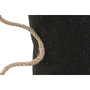 DKD Home Decor Cojín de Yute y Poliéster Negro con Cuerda