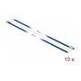 DeLOCK Sujetacables de Acero Inoxidable 400 x 4,6 mm Azul 10 piezas