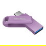 SanDisk Ultra Dual Drive Go USB C 1 TB - Memoria USB 3.2 Gen 1, Lectura 400 MB/s, Factor de Forma Giratorio, Color Lavanda