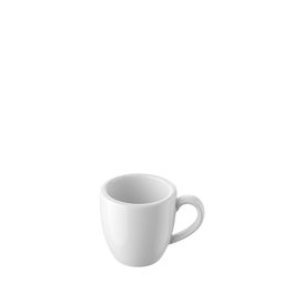 Eurodra Taza Moca Aena de Porcelana con Capacidad de 8 Cl (0.8L), 60 mm de Diámetro x 59 mm de Alto (Set de 6)