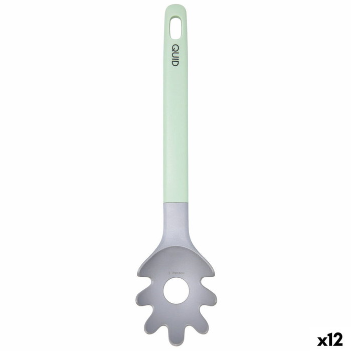 Quid Cuchara Spaguetti Ozon 32 cm (12 Unidades) Verde