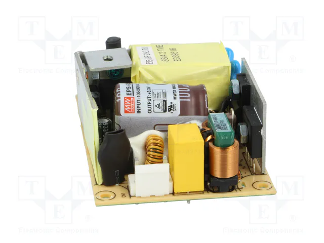 MEAN WELL EPS-65S-3.3 Alimentador de impulso abierto 33W 3,3VDC MEAN WELL EPS-65S-3.3 Alimentador de impulso abierto 33W 3,3VDC