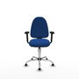 PIQUERAS Y CRESPO Silla de oficina Aýna Azul con mecanismo Asincro y Brazos 2D