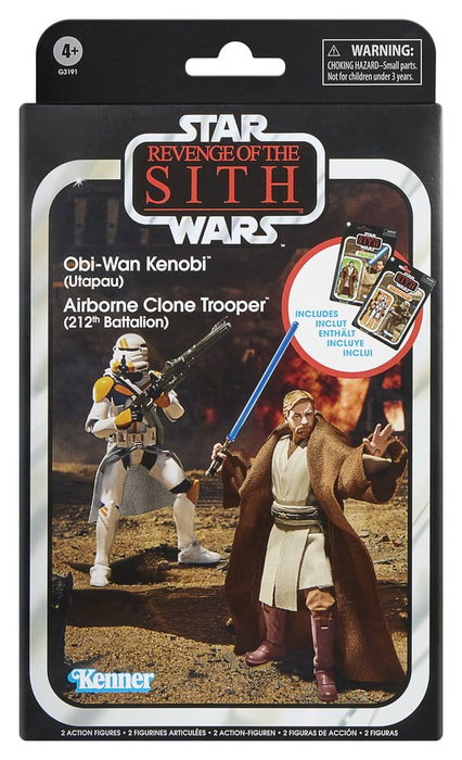 Hasbro Star Wars: The Vintage Collection Obi-Wan Kenobi & Airborne Clone Trooper Pack 2 Figuras