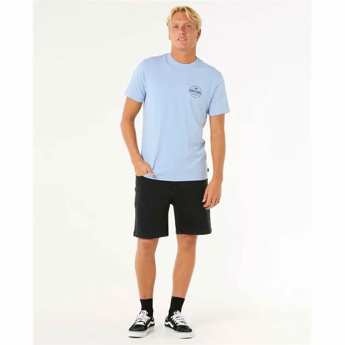 Camiseta de Manga Corta Hombre Rip Curl Staple Tee Azul