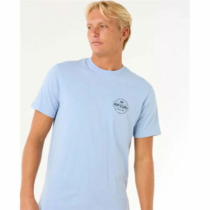 Camiseta de Manga Corta Hombre Rip Curl Staple Tee Azul
