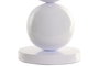 DKD Home Decor Lámpara de Sobremesa de Cerámica Blanca con Detalles Metálicos