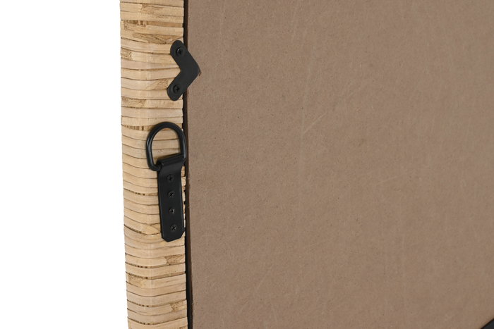 DKD Home Decor Espejo de Ratán y Cristal Natural 58x140 cm