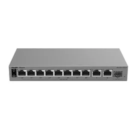 Ruijie RG-ES211GS-LP Switch gestionable L2 con 11 puertos, 10x RJ45 Gigabit, 1x SFP Gigabit y 8x PoE 70W, gestión en la nube