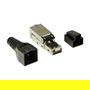 LogiLink MP0044 Conector RJ45 Cat.6A 10GE Feldkonfektionierbarer, U/FTP STP, Blindado, EconLine, -10 a 60 °C, Acero Inoxidable, RoHS, CE