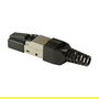 LogiLink MP0044 Conector RJ45 Cat.6A 10GE Feldkonfektionierbarer, U/FTP STP, Blindado, EconLine, -10 a 60 °C, Acero Inoxidable, RoHS, CE