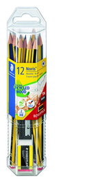 Lapiz De Grafito Staedtler 120 Noris Nº2 - Hb Estuche Hexagonal De 12 Edicion Limitada 120 Aniversario (Regalo: 2 Afilalapices De Plastico Negro Y Goma De Borrar Mini Con Diseño Noris)