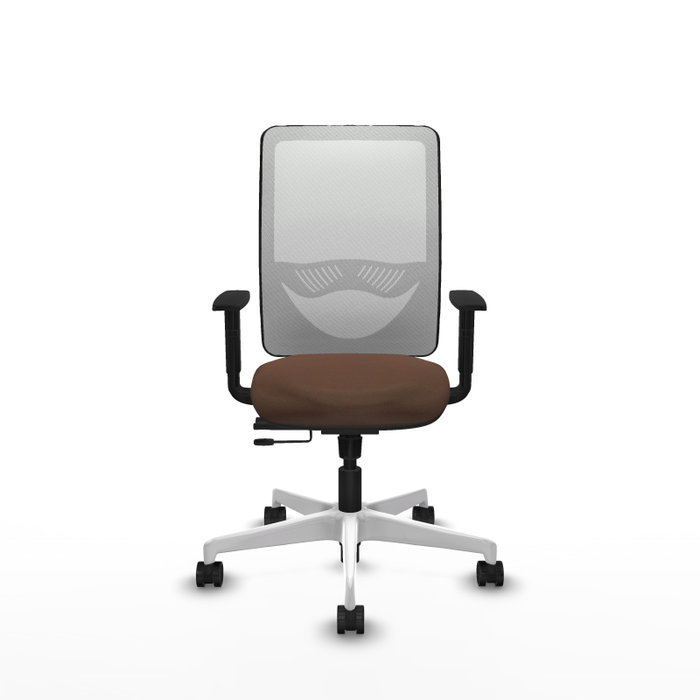 PIQUERAS Y CRESPO Silla de oficina Zulema con mecanismo Sincro/Traslack Marrón y Blanco PIQUERAS Y CRESPO Silla de oficina Zulema con mecanismo Sincro/Traslack Marrón y Blanco