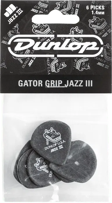 Dunlop Pack 6 Púas Gator Grip Jazz III Dunlop Pack 6 Púas Gator Grip Jazz III