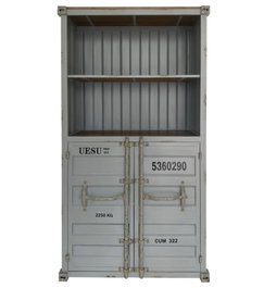 DKD Home Decor Estantería Vintage Gris 44 x 168.5 x 87 cm Metal y MDF Contenedor