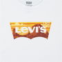 Camiseta de Manga Corta Infantil Levi's Lvb Golden Glow Batwing Blanco