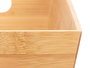 Kinvara Caja Multiuso de Bambú con Asas - Dimensiones: 25 x 12 x 15 cm, Color Natural (Set de 12)