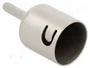 JBC TOOLS Boquilla de aire caliente ESD Ø4mm acodada