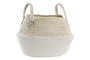 DKD Home Decor Cesta White basket Natural Blanco 37 x 25 x 37 cm
