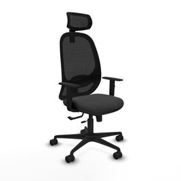 PIQUERAS Y CRESPO Silla de oficina Cilanco Gris oscuro y Negro