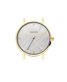 Watxandco WXCA3030 Reloj para Mujer Dorado con Esfera Gris