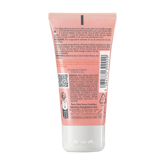 Avène Eau Thermale Exfoliante Suave Purificante con Microesferas de Celulosa y Cera de Jojoba - Crema Facial Limpiadora para Todo Tipo de Piel 50 ml