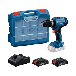 Bosch Professional Taladro de impacto inalámbrico GSB 18V-25 con 2 baterías GBA 2.0Ah, cargador GAL 18V-20 y 63 accesorios