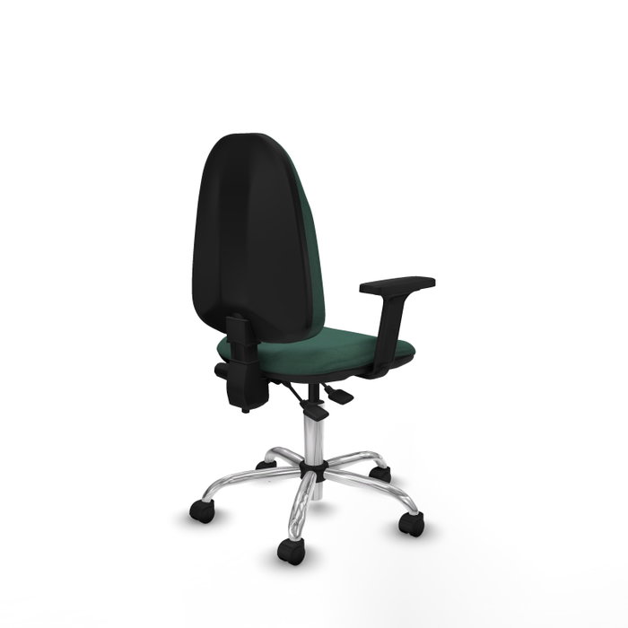 PIQUERAS Y CRESPO Silla de oficina Algarra Verde botella con Brazos 2D PIQUERAS Y CRESPO Silla de oficina Algarra Verde botella con Brazos 2D